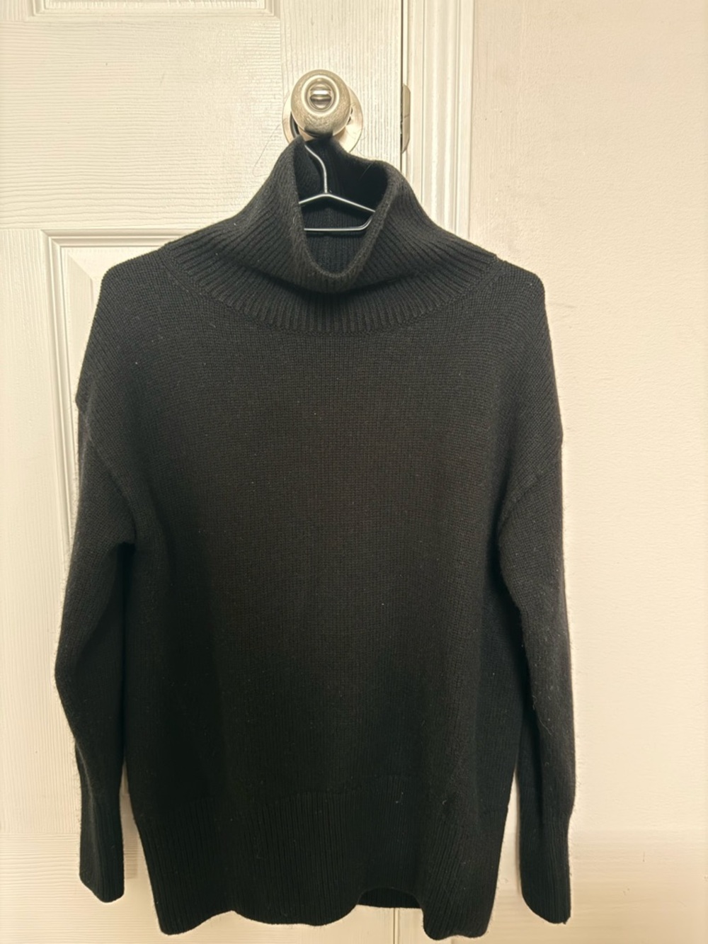 Babaton Black Turtleneck Sweater - Ribbed Collar
